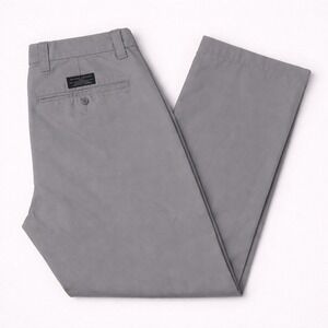 Banana Republic Aiden Chino Pants Mens 32x30 Gray Casual Dress Flat Front